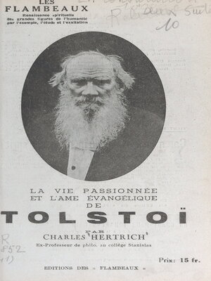 cover image of La vie passionnée et l'âme évangélique de Tolstoï